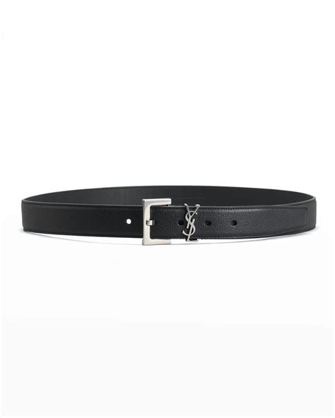 cintura blu yves saint laurent|Saint Laurent YSL Cintura Box Leather Belt .